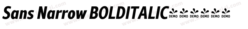 Sans Narrow BOLDITALIC字体转换